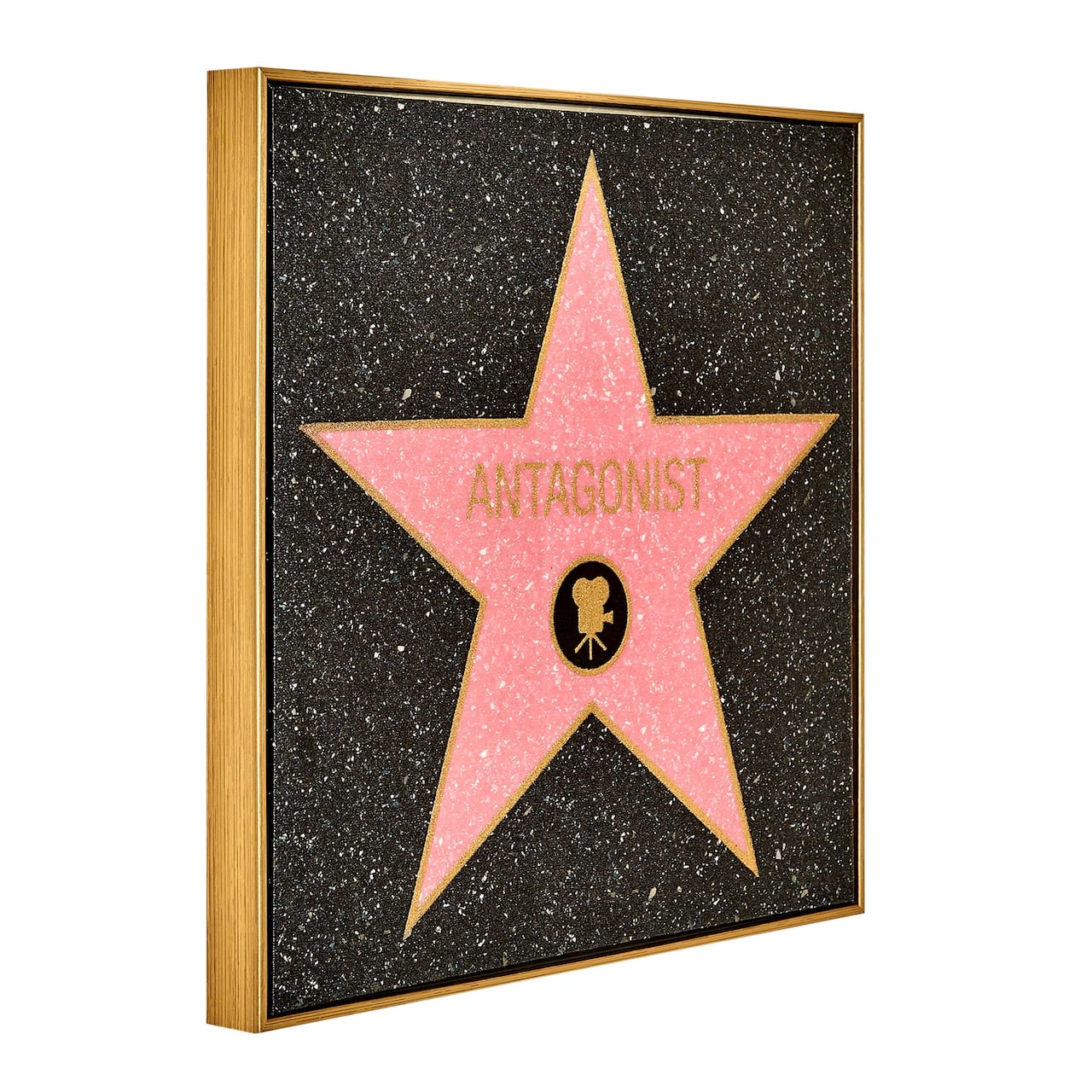 American Art Decor Antagonist Framed Canvas 16" x 16" Wall Decor